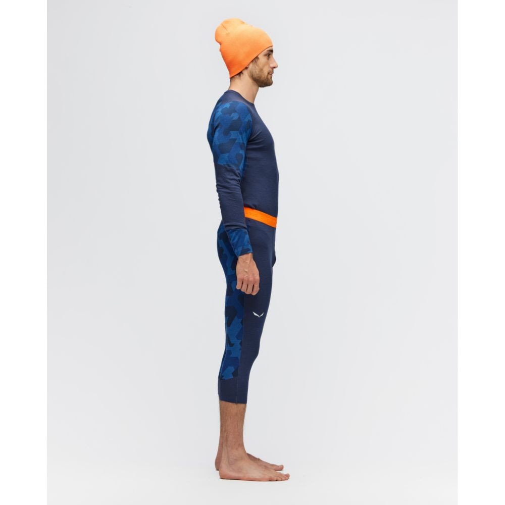 Merino tričko SALEWA Cristallo Warm Blue - OBLEČENIE - 5