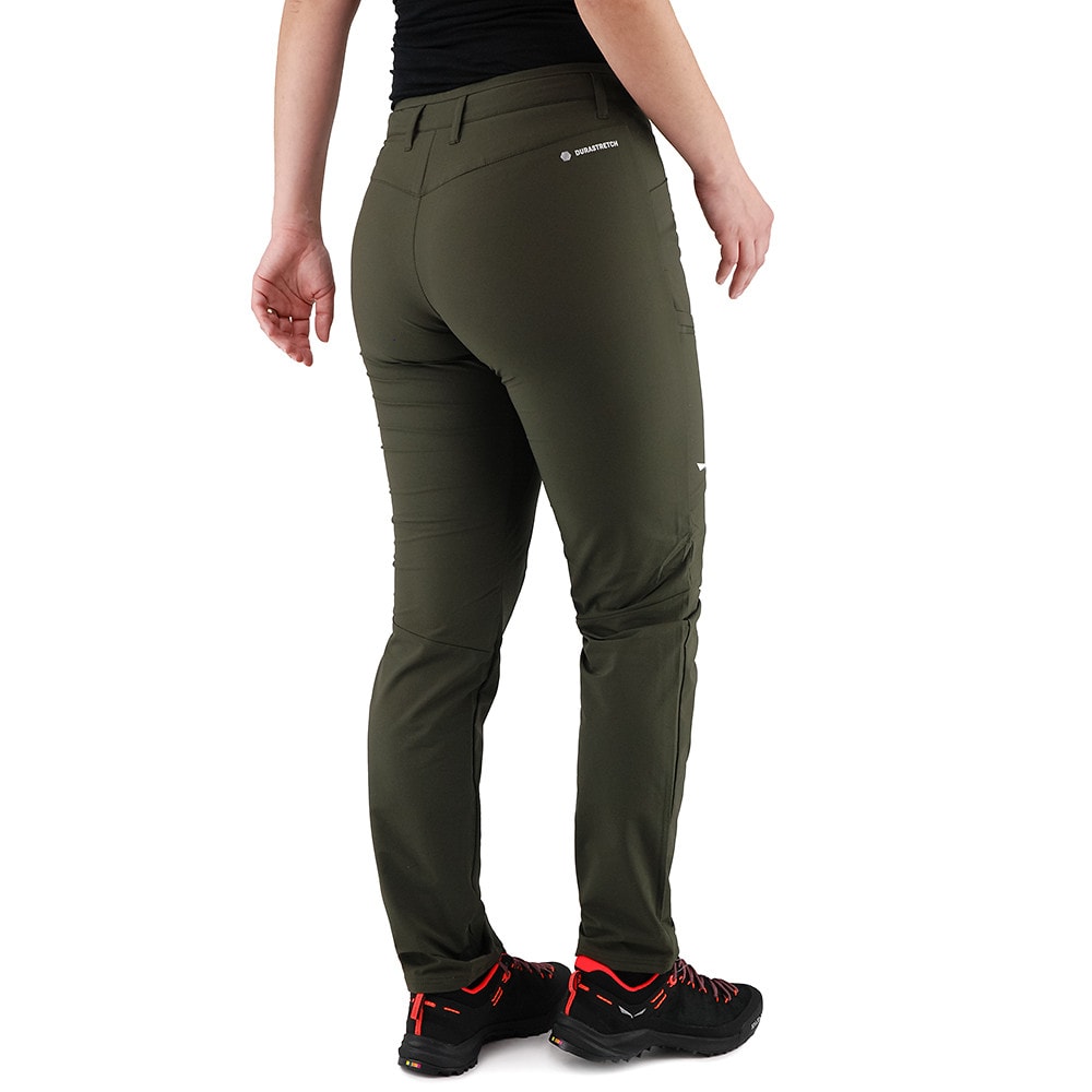 Nohavice SALEWA Puez Durastretch W Cargo Dark Olive - Turistické nohavice - 2