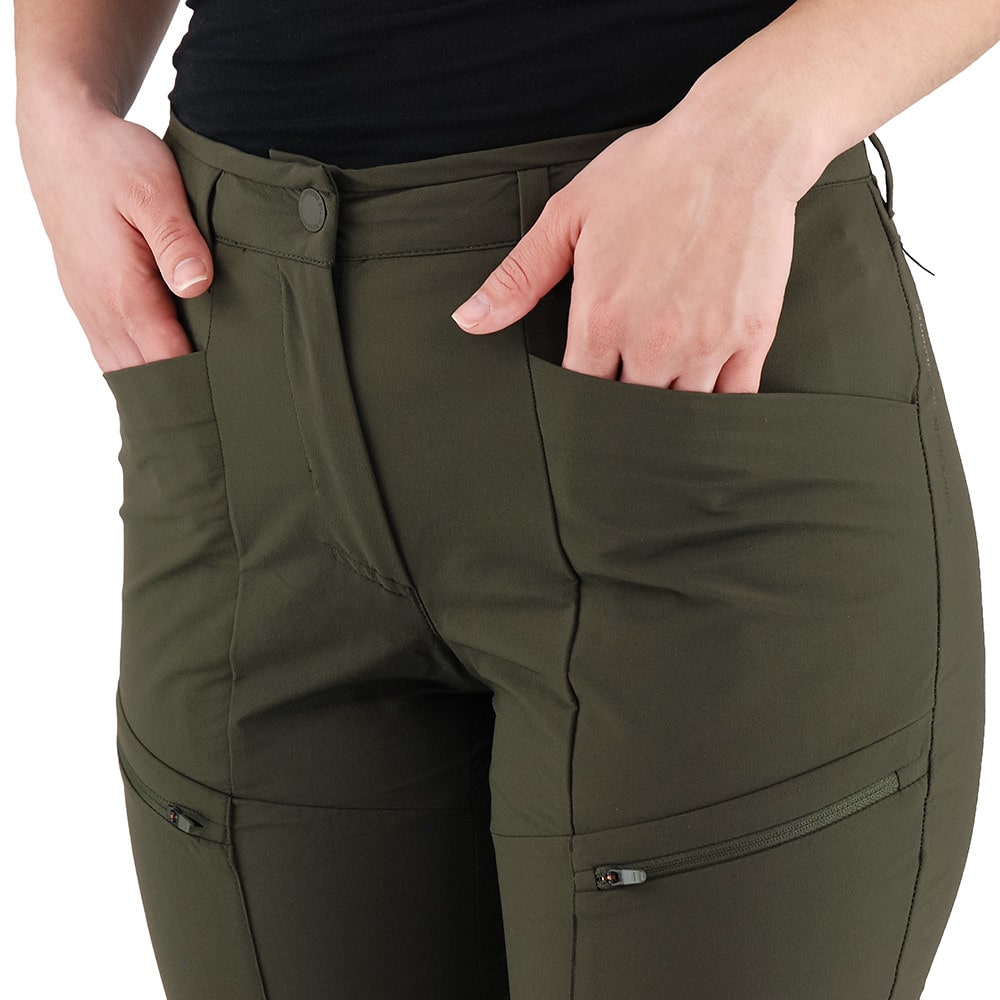Nohavice SALEWA Puez Durastretch W Cargo Dark Olive - Turistické nohavice - 6