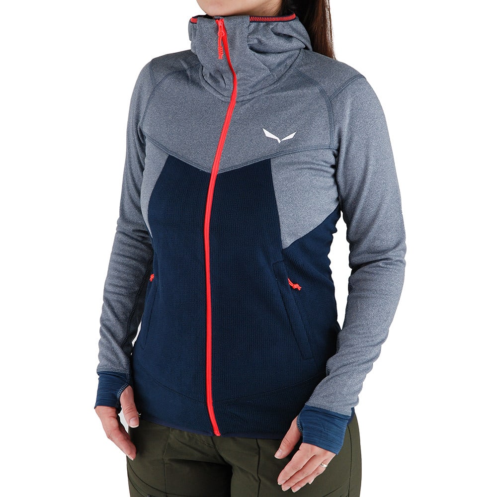 Mikina SALEWA Puez Hybrid Polarlite Navy Blazer - Mikiny s kapucňou - 1