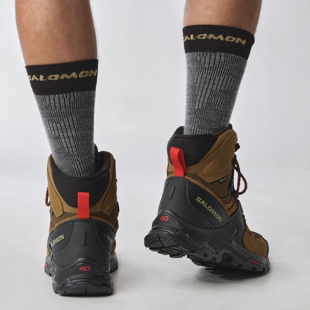 Turistická obuv SALOMON Quest 4 GTX Rubber/Black/Fiery Red - Turistická obuv - 8