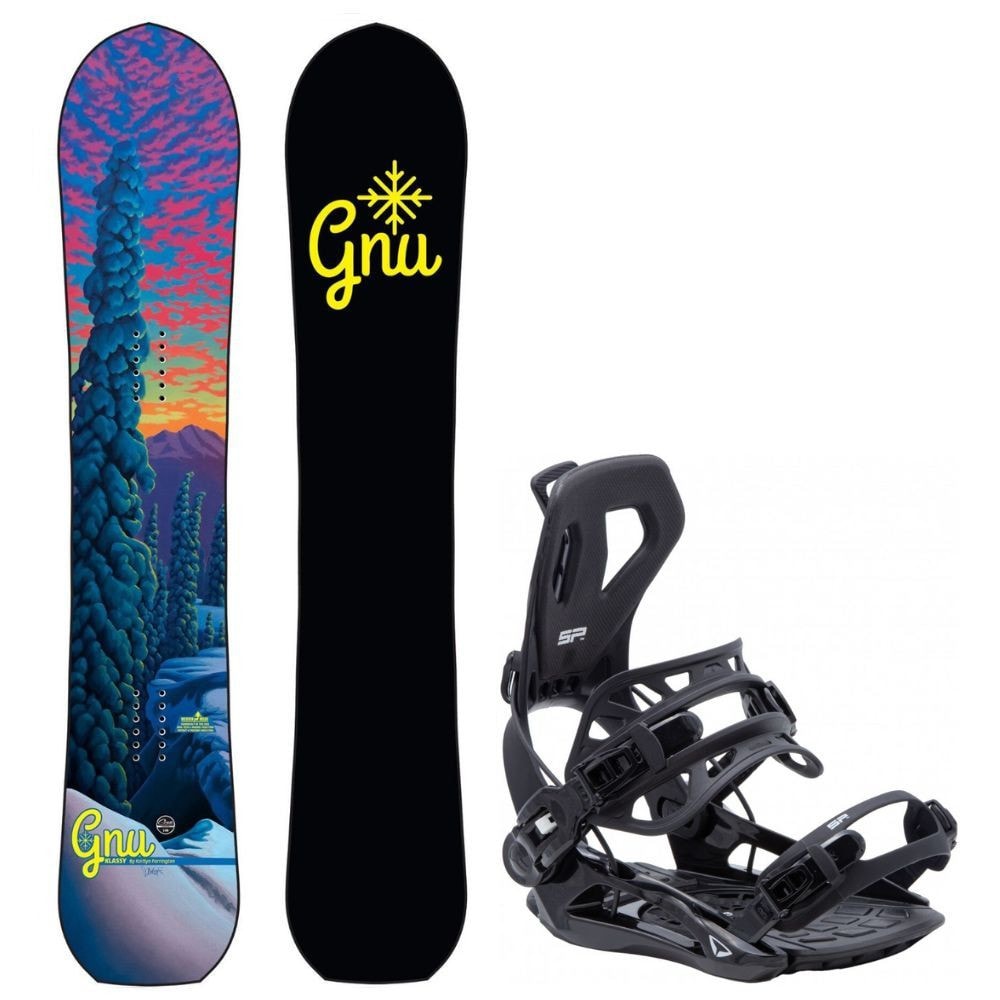 Snowboard GNU Klassy + Viazanie SP Fastec FT360 - Dámske snowboardy - 1
