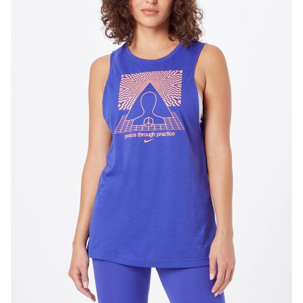 Tielko NIKE Yoga Women's Graphic Blue - Dámske oblečenie - 1