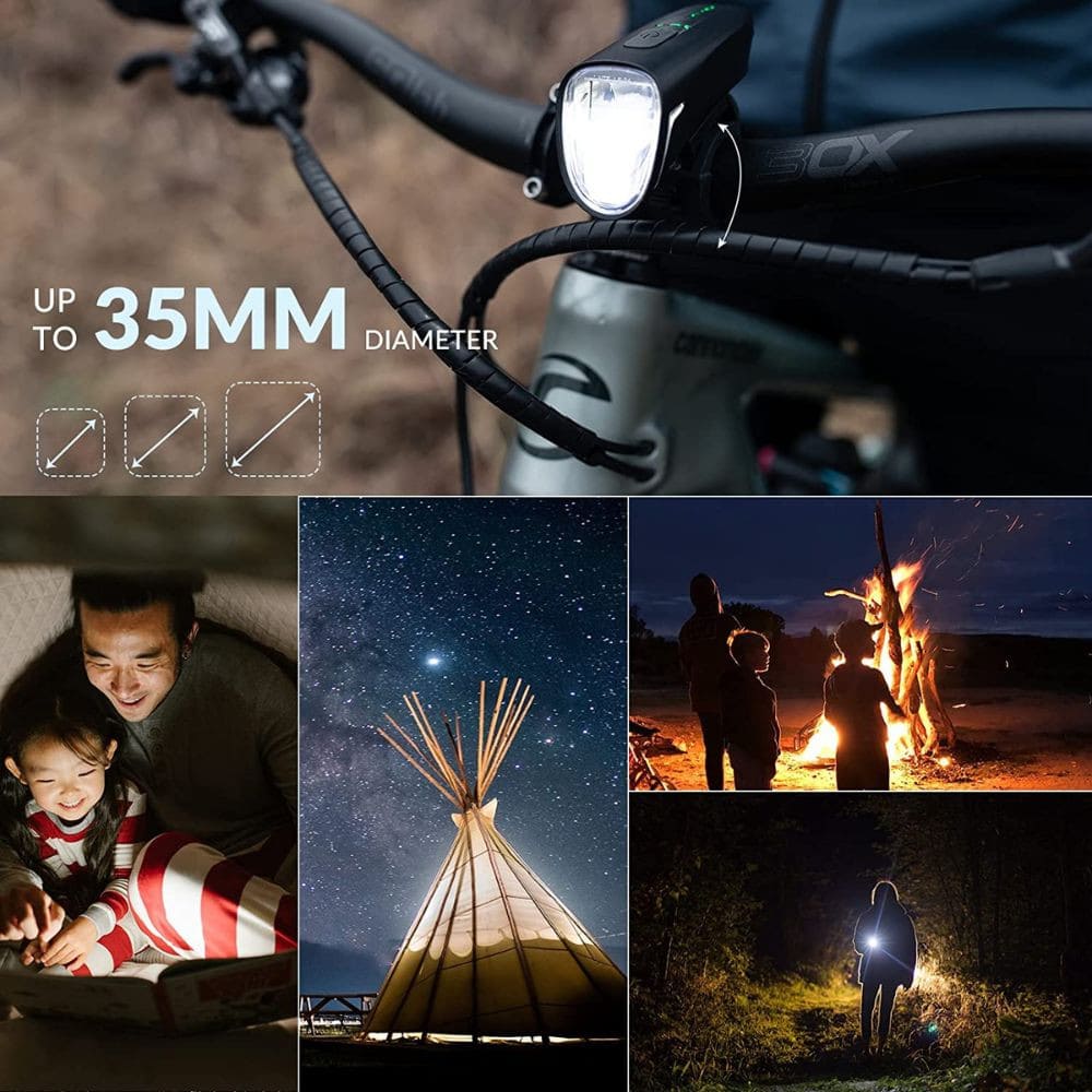 Sada svetiel ROCKBROS LED Bicycle Light Set Chrono IPX5 Waterproof - Svetlá - 4