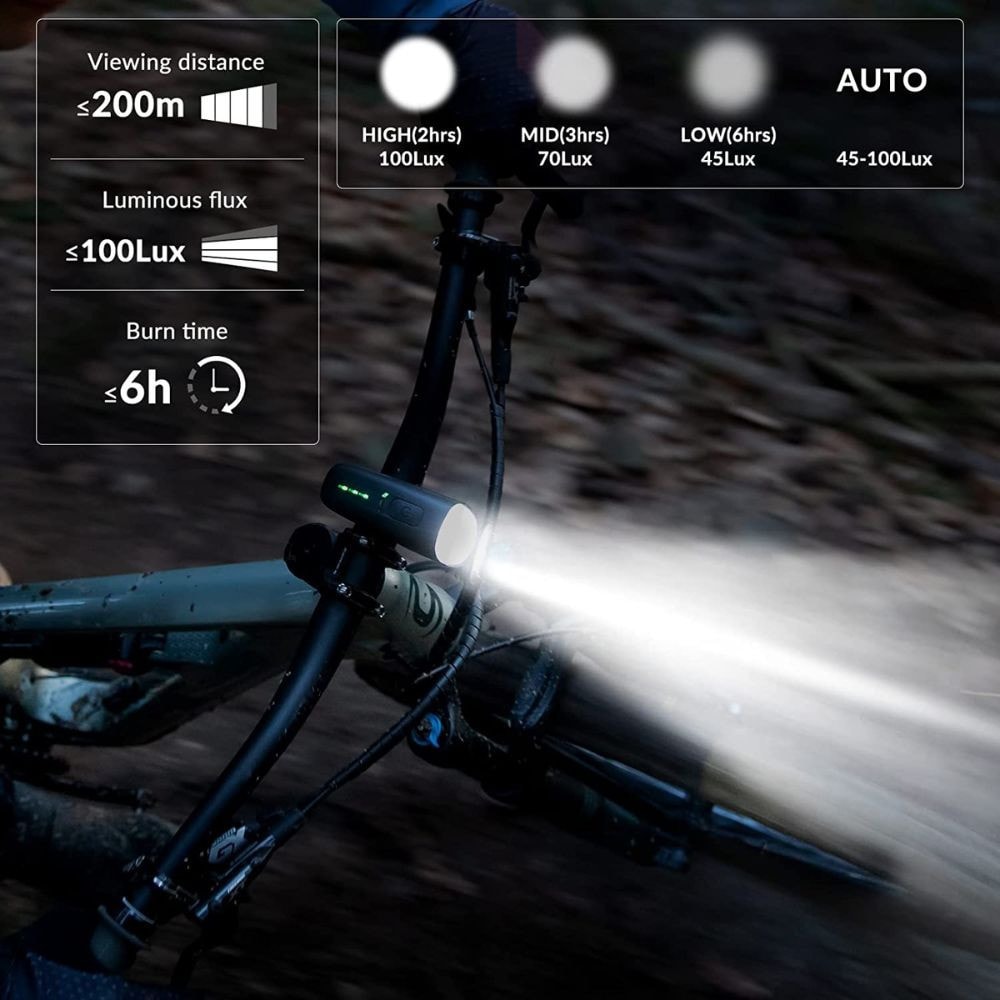 Sada svetiel ROCKBROS LED Bicycle Light Set Chrono IPX5 Waterproof - Svetlá - 2