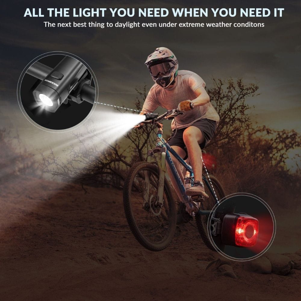 Sada svetiel ROCKBROS LED Bicycle Light Set IPX5 Waterproof - Svetlá - 2