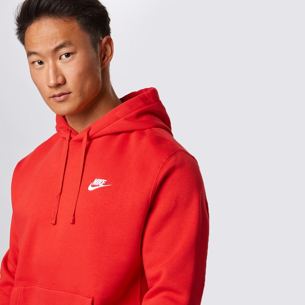 Mikina NIKE M NSW Club PO BB Red - Mikiny s kapucňou - 2