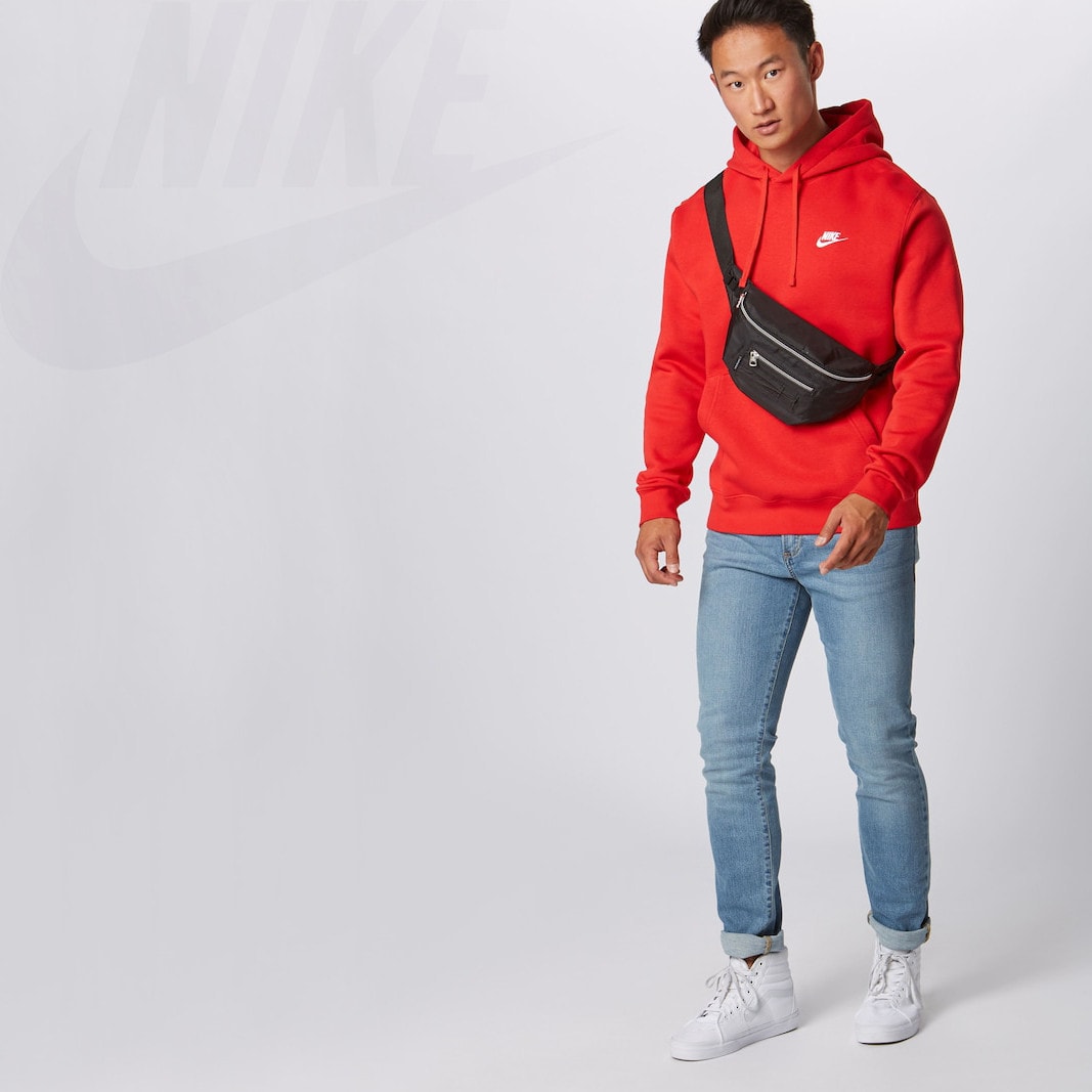 Mikina NIKE M NSW Club PO BB Red - Mikiny s kapucňou - 3