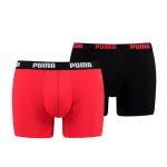 Boxerky PUMA Boxer Red/Black 2-pack