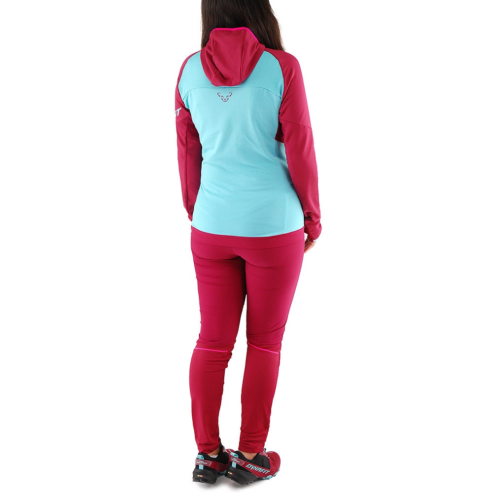 Mikina DYNAFIT Transalper Polartec Hooded Jacket W Beet Red - Mikiny s kapucňou - 3