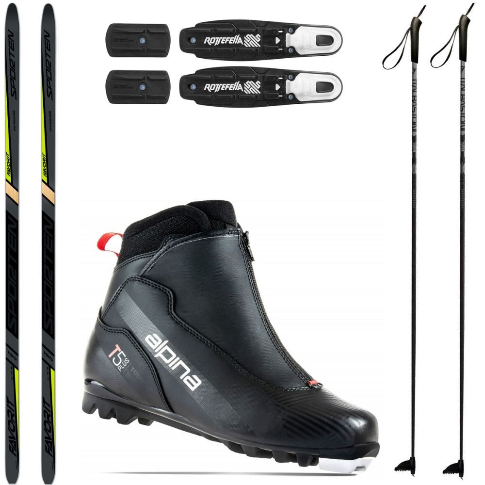 Bežkový set SPORTEN Favorit MgE s viazaním + topánky Alpina T5 Plus+ palice - Pánske sety - 1