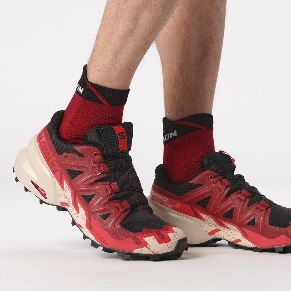 Obuv SALOMON Speedcross 6 GTX Black/Red Dahlia - Športová obuv - 7