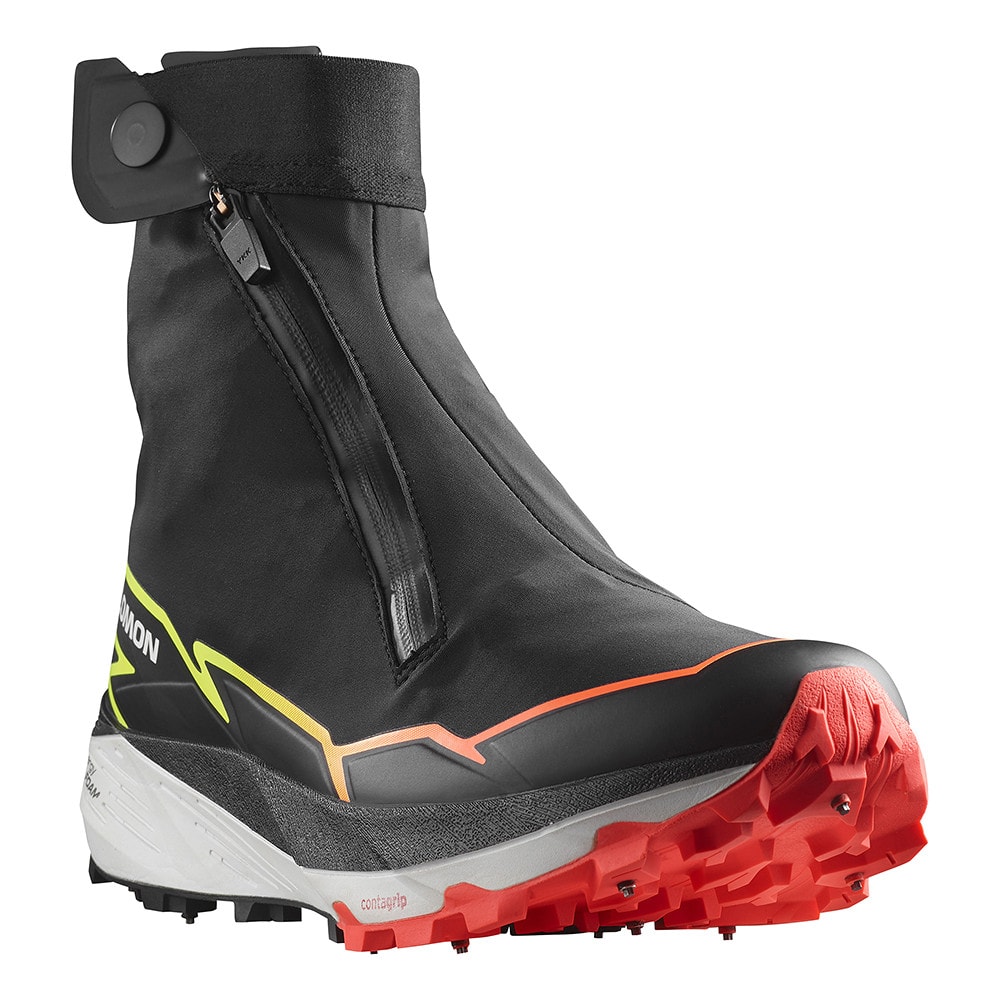 Zimná obuv SALOMON Winter Cross Spike Black/Coral/Yellow - Zimná obuv - 1