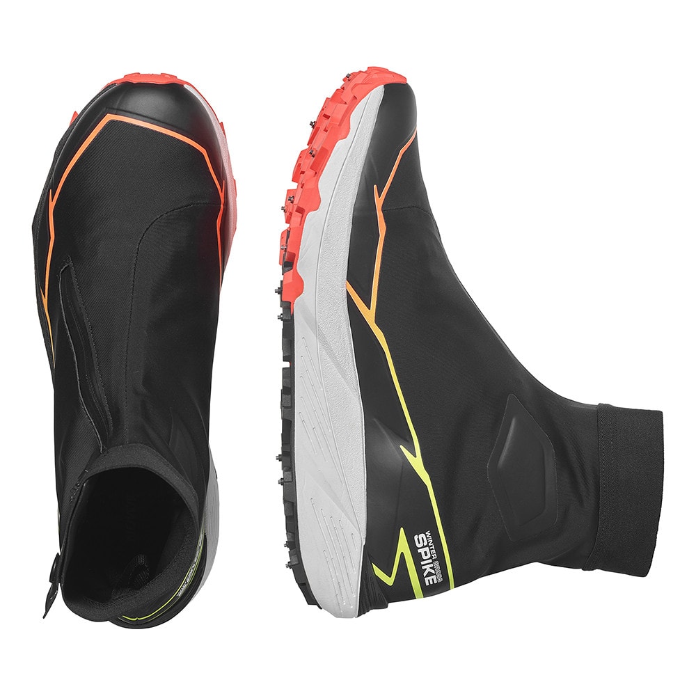 Zimná obuv SALOMON Winter Cross Spike Black/Coral/Yellow - Zimná obuv - 4