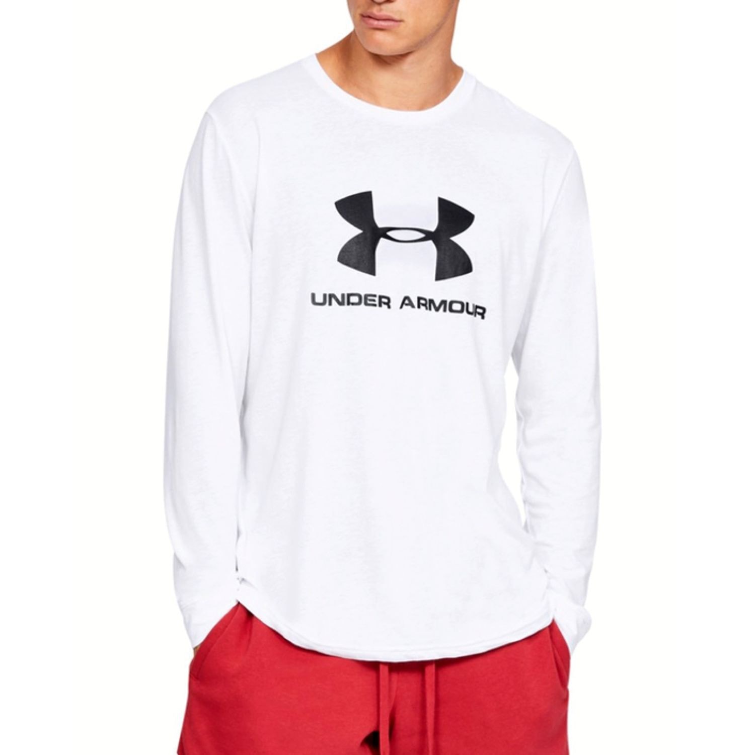 Tričko UNDER ARMOUR Sportstyle Logo LS White/Black - OBLEČENIE - 1