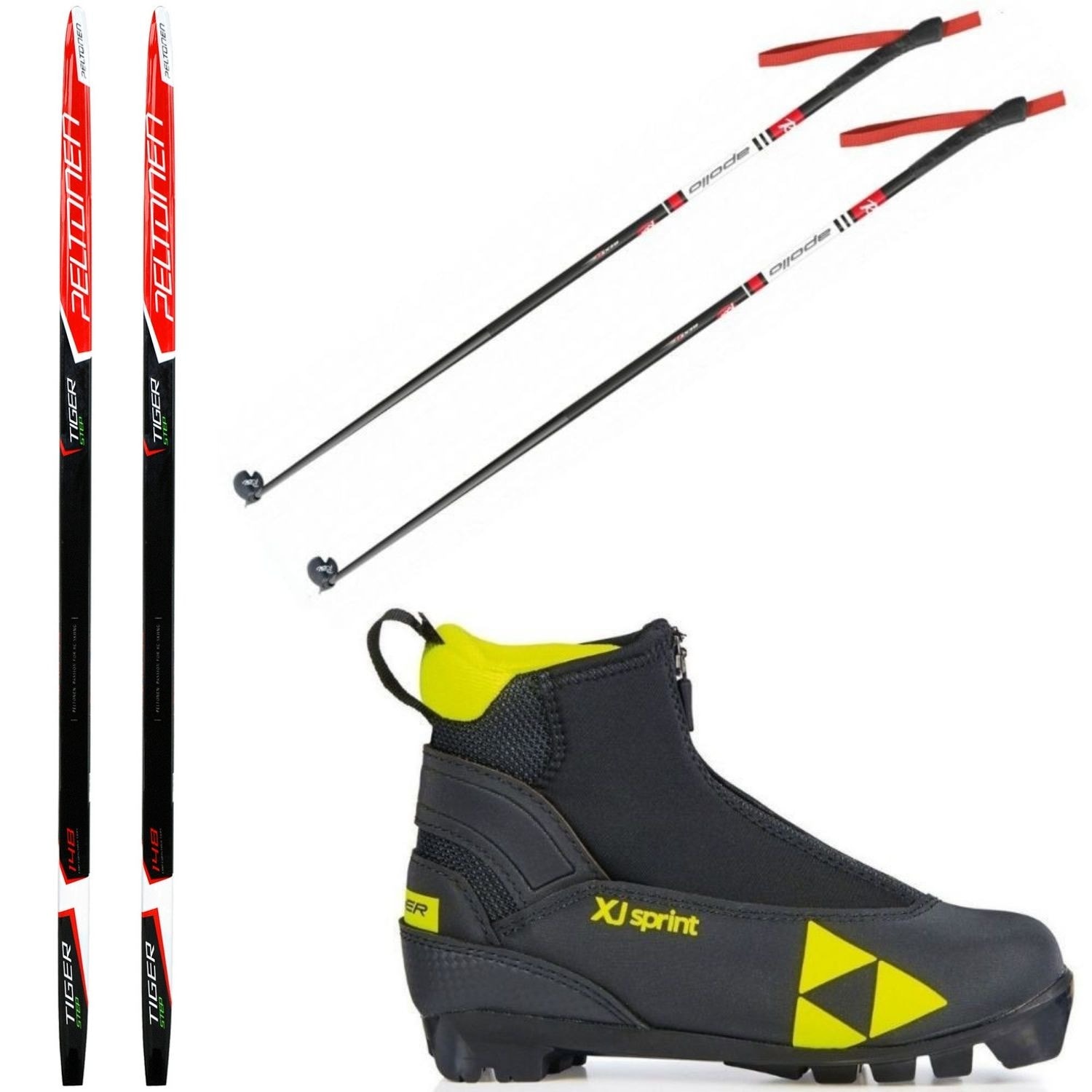 Juniorský bežecký set Peltonen Tiger Jr + obuv Sprint + palice - Detské sety - 1