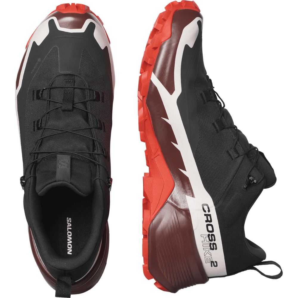 Topánky SALOMON Cross Hike GTX 2 Black/Fiery Red - Turistická obuv - 3