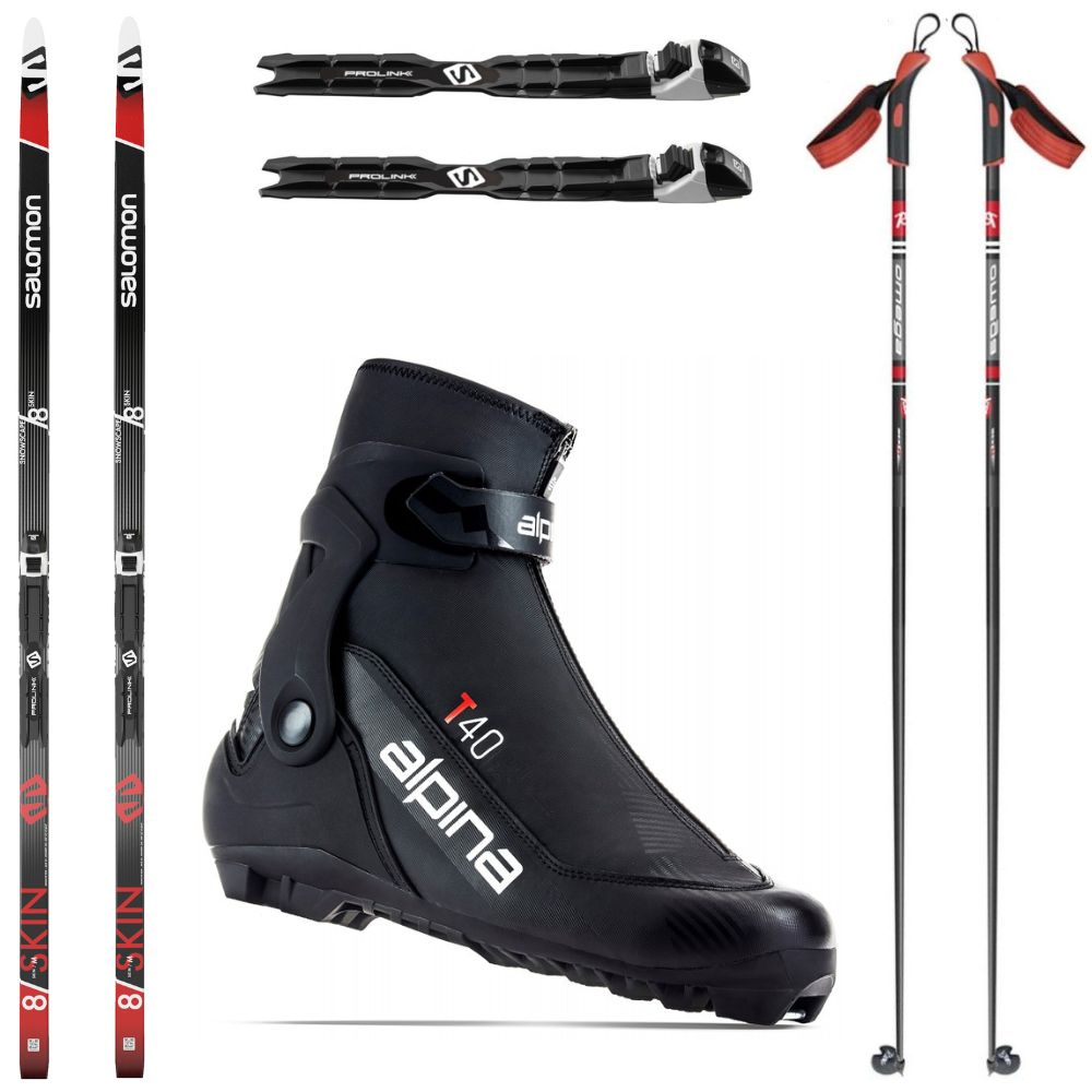 Bežkový set SALOMON Snowscape 8 Skin + obuv Alpina T40 + palice - Dámske sety - 1
