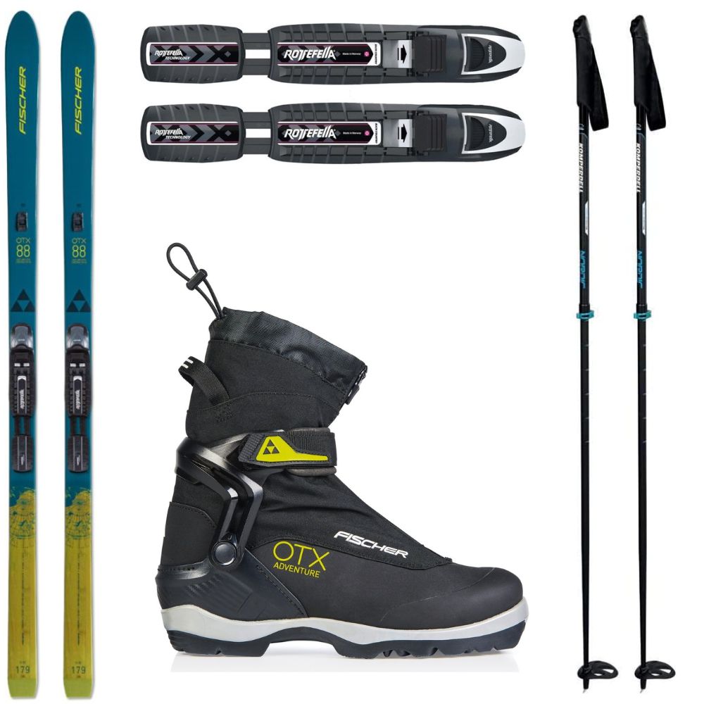 Backcountry set FISCHER Excursion 88 Crown/Skin Xtralite s viazaním + obuv Fischer OTX + palice - Backcountry sety - 1