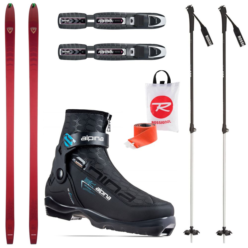 Backcountry set ROSSIGNOL BC 80 Positrack so stúpacími pásmi + viazanie + topánky Alpina Outlander + palice - Backcountry sety - 1