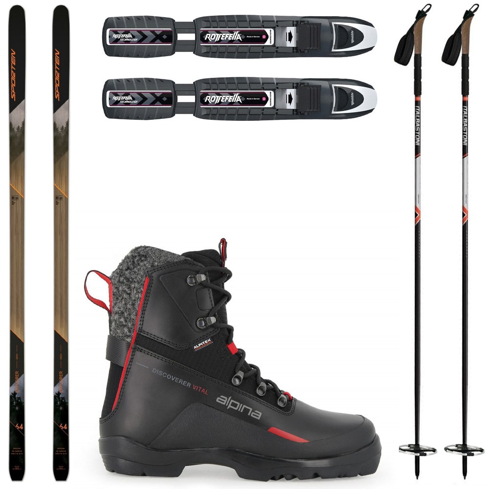 Backcountry set SPORTEN Explorer SKIN so stúpacím pásom + viazanie BC + obuv Alpina Discoverer + palice - Backcountry sety - 1