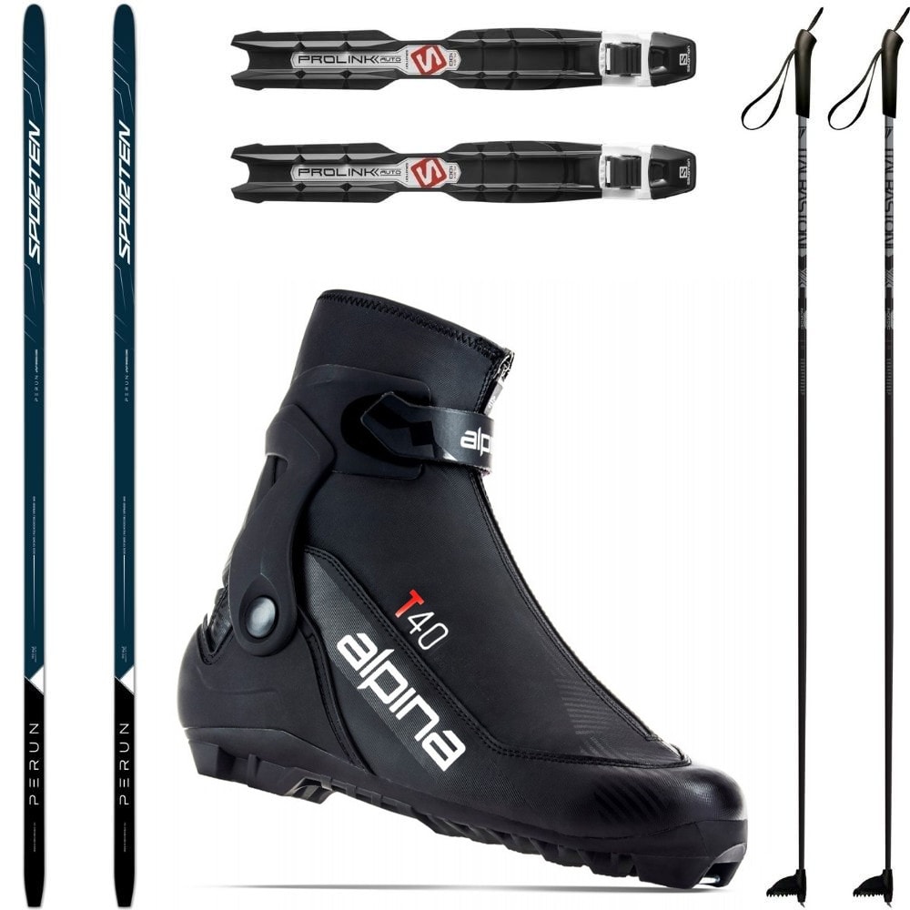Bežkový set SPORTEN Perun MgE s viazaním + obuv Alpina T40 + palice - Pánske sety - 1