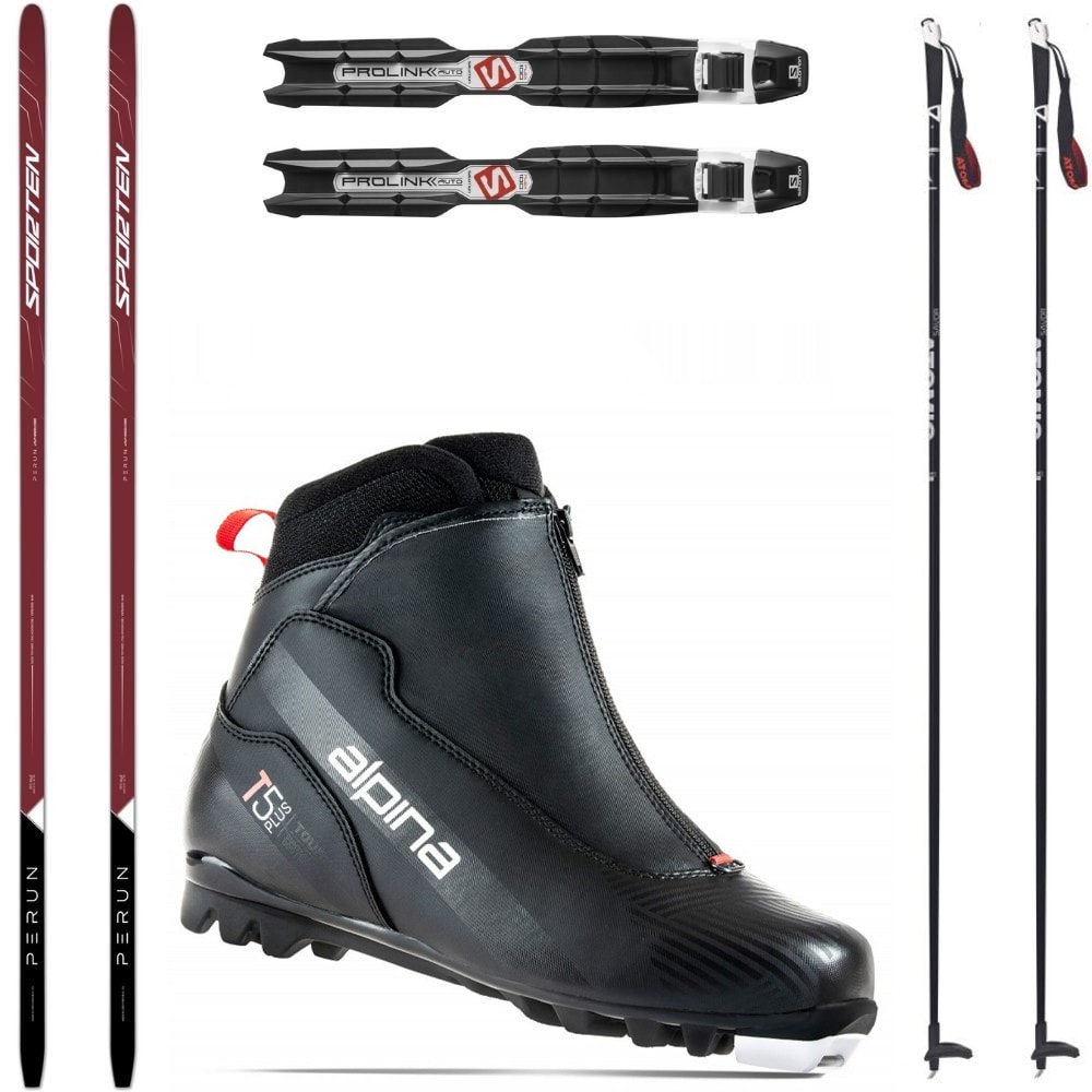 Dámsky bežkový set SPORTEN Perun MgE W s viazaním + obuv Alpina T5 Plus + palice - Dámske sety - 1