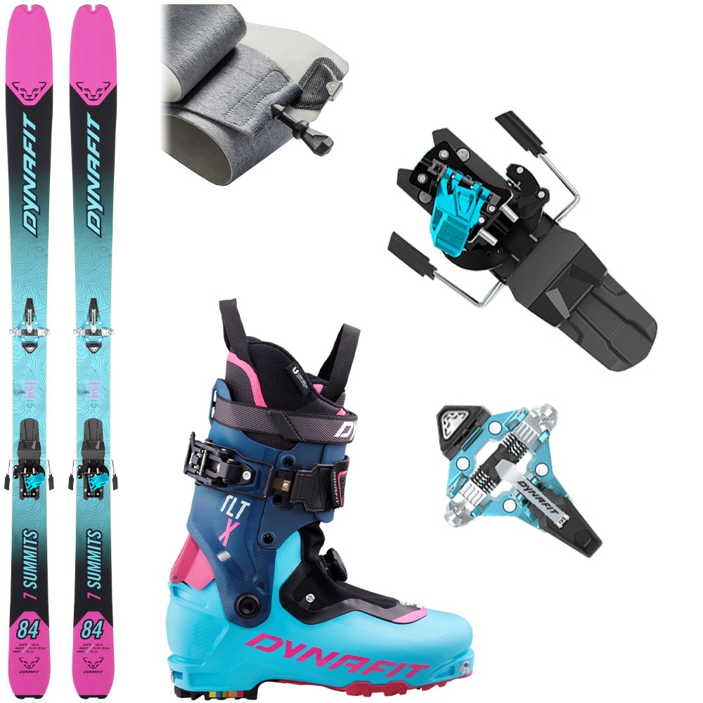 Skialpový set DYNAFIT Seven Summits Plus s viazaním Dynafit Radical a pásmi + lyžiarky Dynafit TLT X W - Skialp sety -Dámske - 1