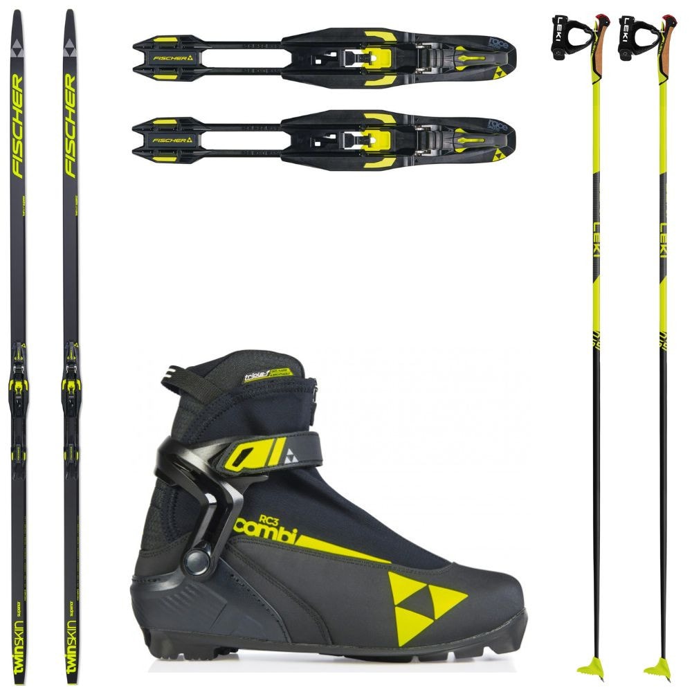 Bežkový set FISCHER Twin Skin Superior IFP so stúpacím pásom a viazaním + topánky Fischer RC3 + palice - Bežkové sety so stúpacím pásom - 1