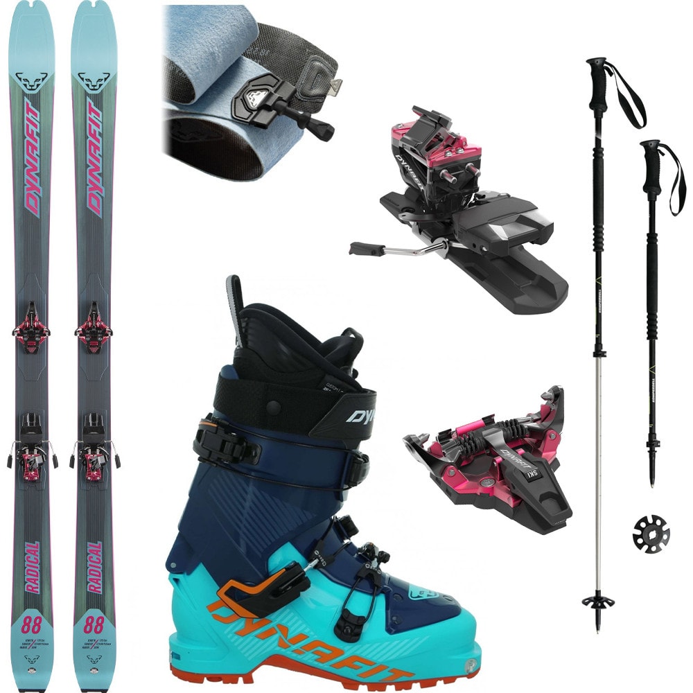Skialpový set DYNAFIT Radical 88 W s viazaním Radical a pásmi + lyžiarky Dynafit Seven Summits W + palice - Skialp sety -Dámske - 1