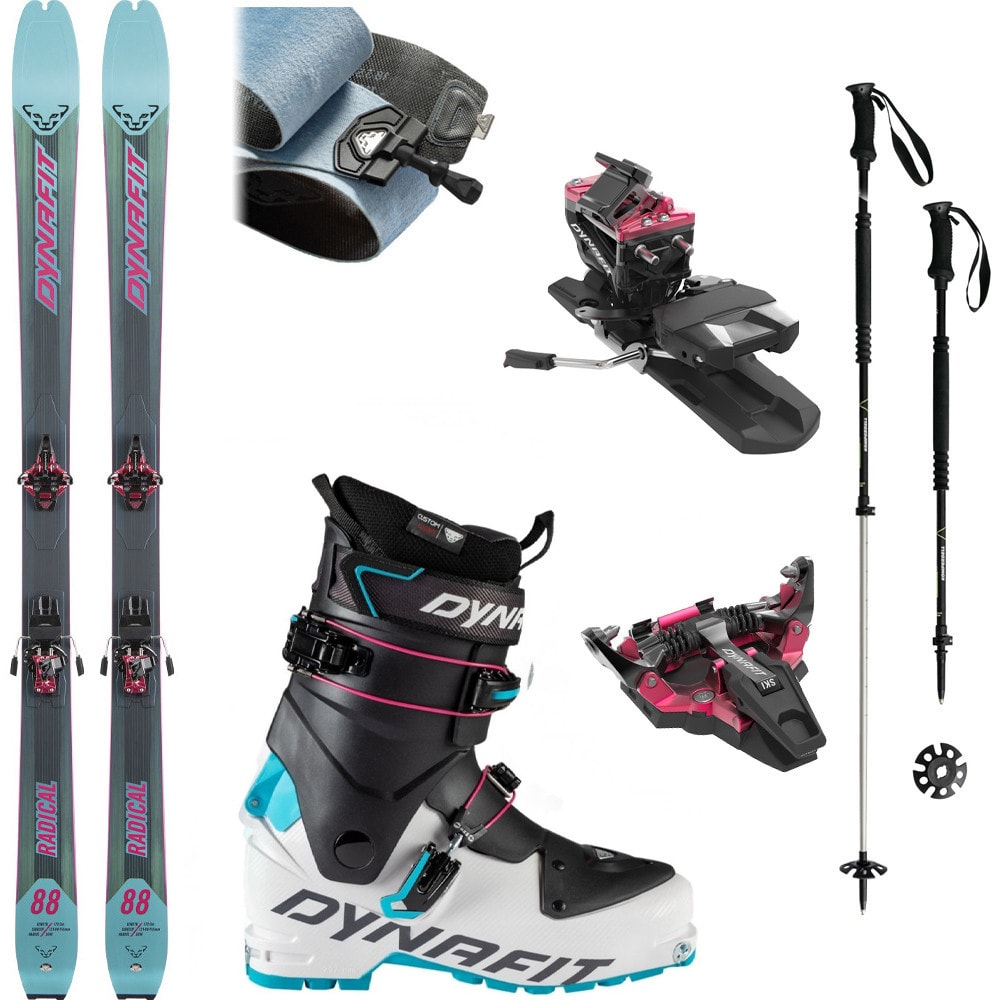 Skialpový set DYNAFIT Radical 88 W s viazaním Radical a pásmi + lyžiarky DYNAFIT Speed W + palice - Skialp sety -Dámske - 1