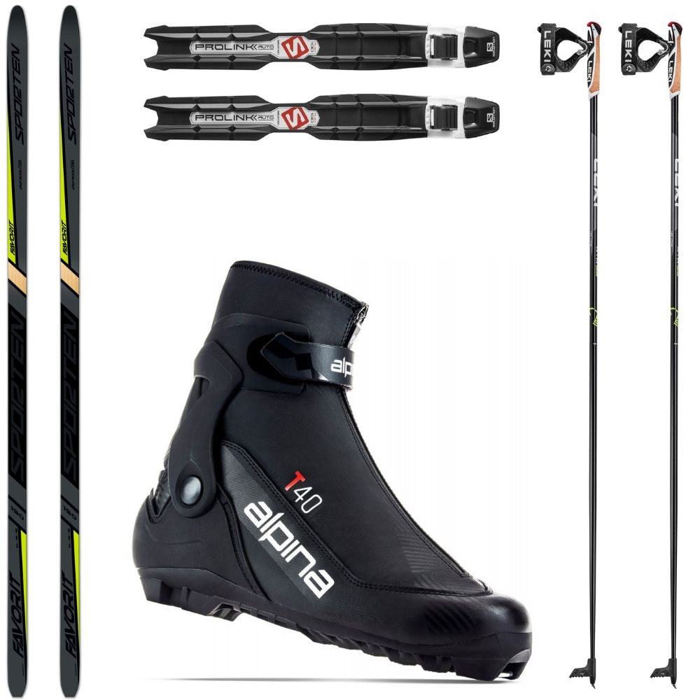 Bežkový set SPORTEN Favorit MgE s viazaním + topánky Alpina T40 + palice - Pánske sety - 1