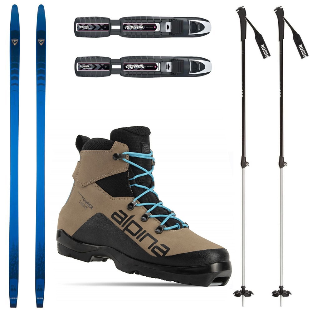 Backcountry set ROSSIGNOL BC 65 Positrack s viazaním + topánky Alpina Tourer + palice - Backcountry sety - 1