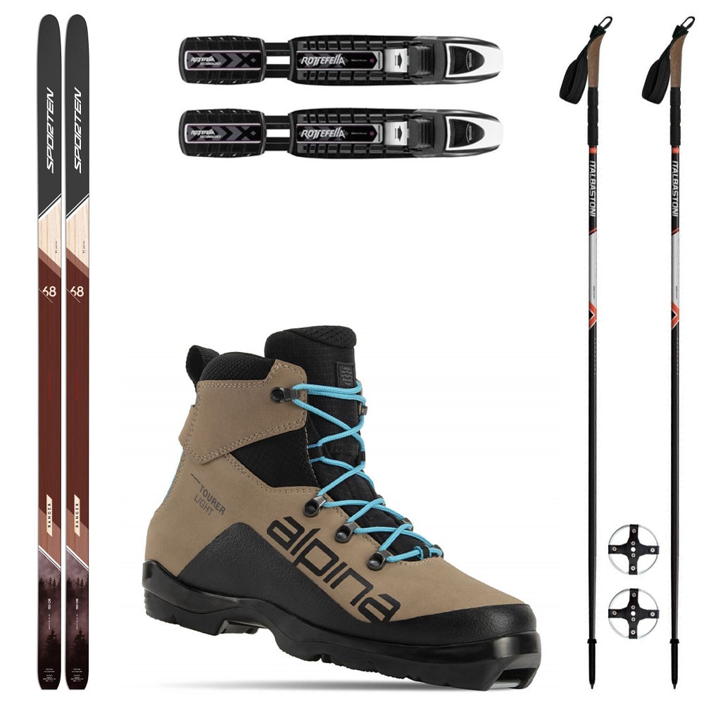 Bežkový set SPORTEN Ranger MgE s viazaním BC NNN + topánky Alpina Tourer Light + palice - Backcountry sety - 1