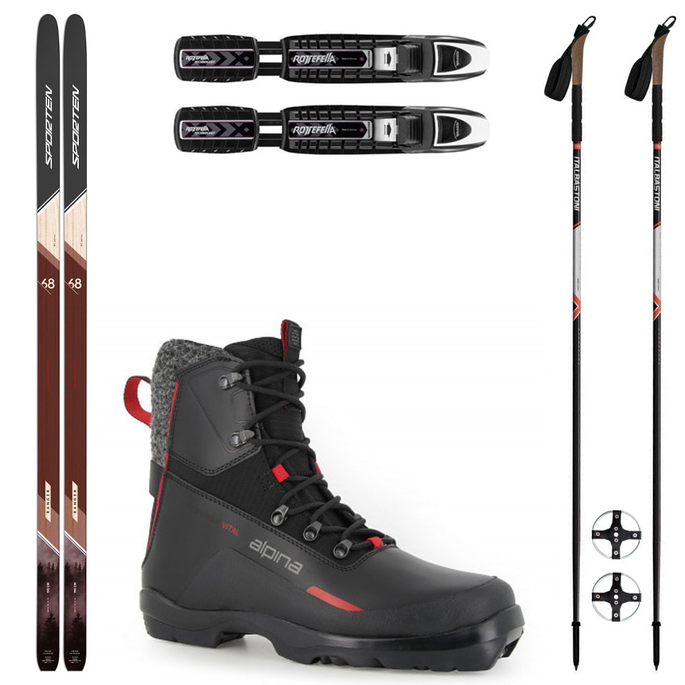 Backcountry set SPORTEN Ranger SKIN so stúpacím pásom + viazanie + topánky Alpina Discoverer + palice - Backcountry sety - 1