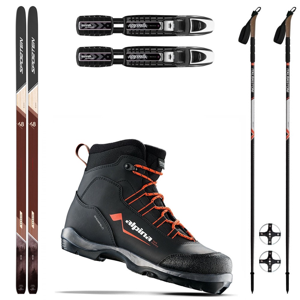 Backcountry set SPORTEN Ranger SKIN so stúpacím pásom + viazanie + topánky Alpina Snowfield + palice - Backcountry sety - 1