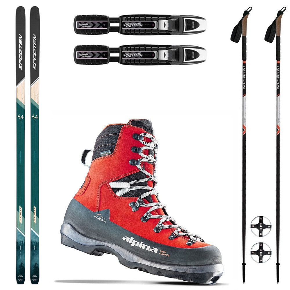 Backcountry set SPORTEN Explorer MgE s viazaním BC NNN + topánky Alpina Alaska + palice - Backcountry sety - 1