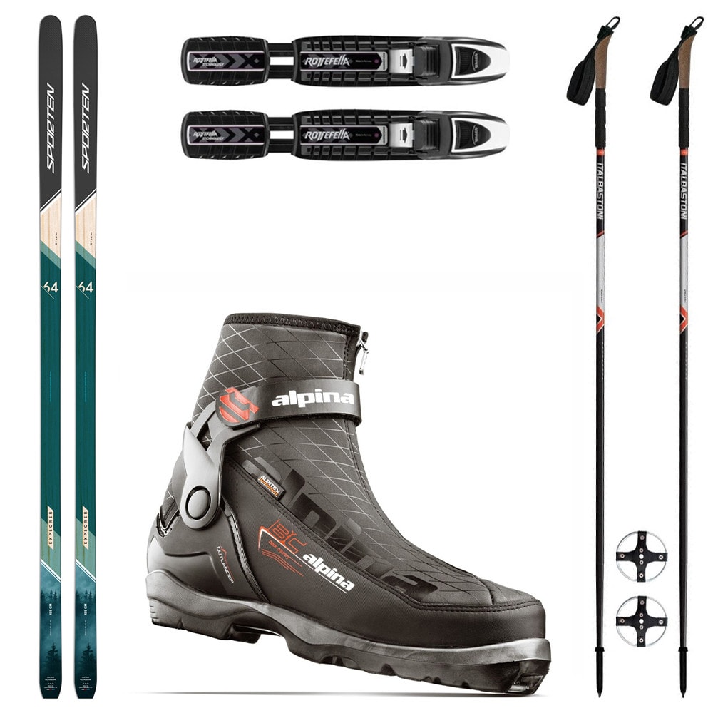 Backcountry set SPORTEN Explorer SKIN so stúpacím pásom + viazanie + topánky Alpina Outlander + palice - Backcountry sety - 1