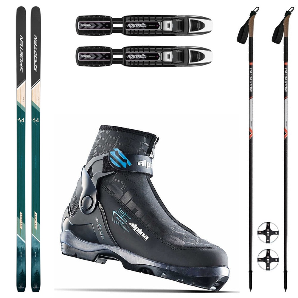 Backcountry set SPORTEN Explorer SKIN so stúpacím pásom + viazanie + topánky Alpina Outlander Eve + palice - Backcountry sety - 1
