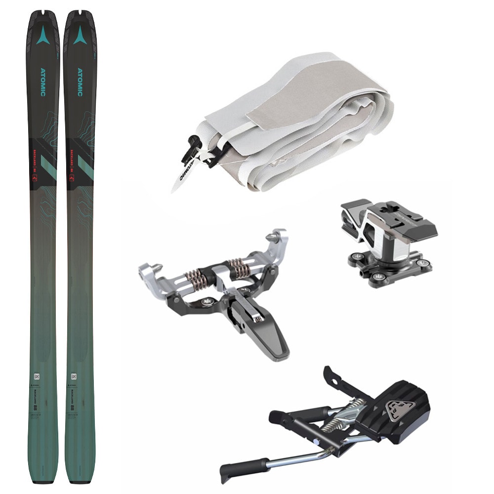 Skialpový set ATOMIC Backland 88 s pásmi Hybrid Skin 88/89 a viazaním DYNAFIT Superlite 150 s brzdami Superlite 105 mm - Skialp sety -Unisex - 1