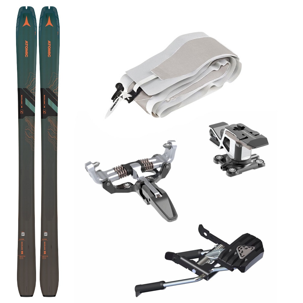 Skialpový set ATOMIC Backland 95 s pásmi Hybrid Skin 95 a viazaním DYNAFIT Superlite 150 s brzdami Superlite 105 mm - Skialp sety -Unisex - 1