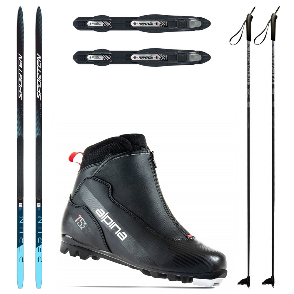 Bežkový set SPORTEN Perun Pro SKIN NIS so stúpacím pásom + viazanie + topánky Alpina T5 + palice - Pánske sety - 1