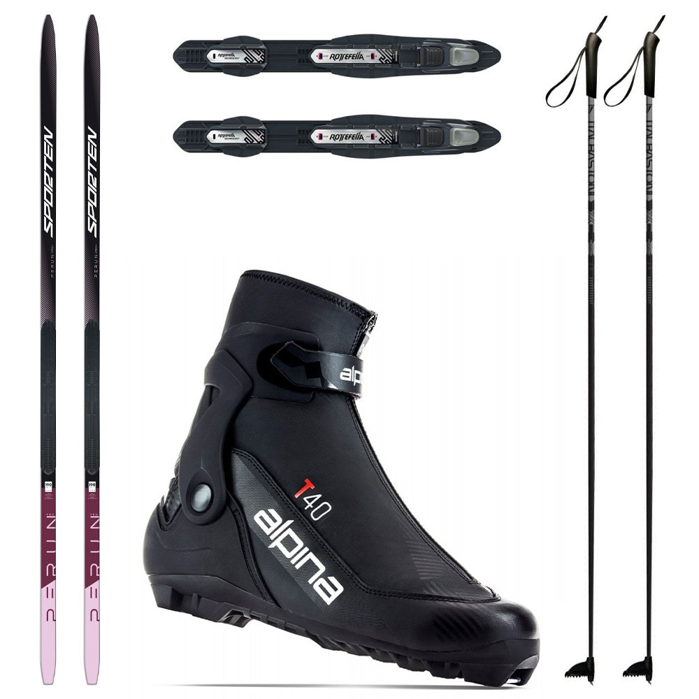 Dámsky bežkový set SPORTEN Perun Pro SKIN W NIS so stúpacím pásom + viazanie + topánky Alpina T40 + palice - Dámske sety - 1