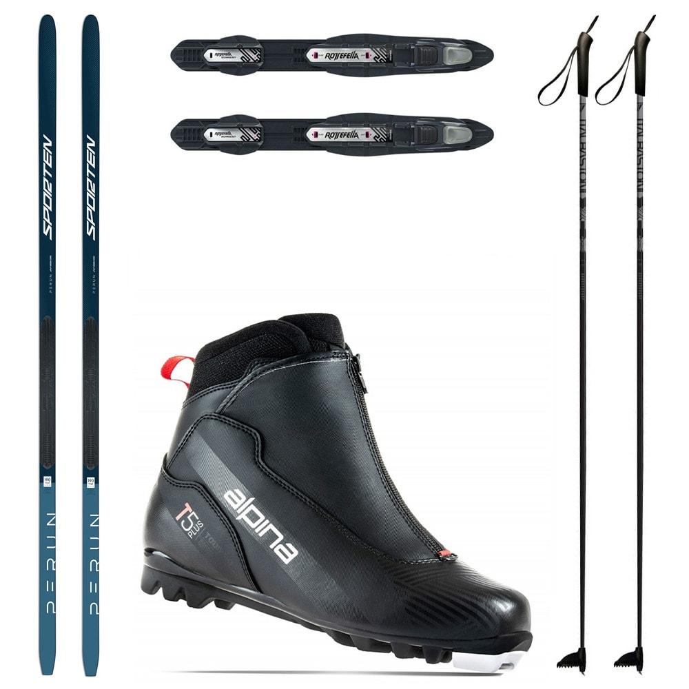 Bežkový set SPORTEN Perun MgE NIS s viazaním NNN + topánky Alpina T5 + palice - Pánske sety - 1
