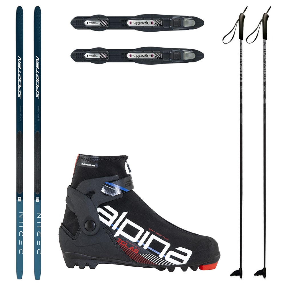 Bežkový set SPORTEN Perun MgE NIS s viazaním NNN + topánky Alpina T Classic + palice - Pánske sety - 1