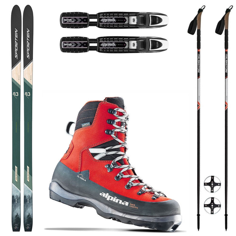 Backcountry set SPORTEN Wanderer MgE s viazaním BC NNN + topánky Alpina Alaska + palice - Backcountry sety - 1