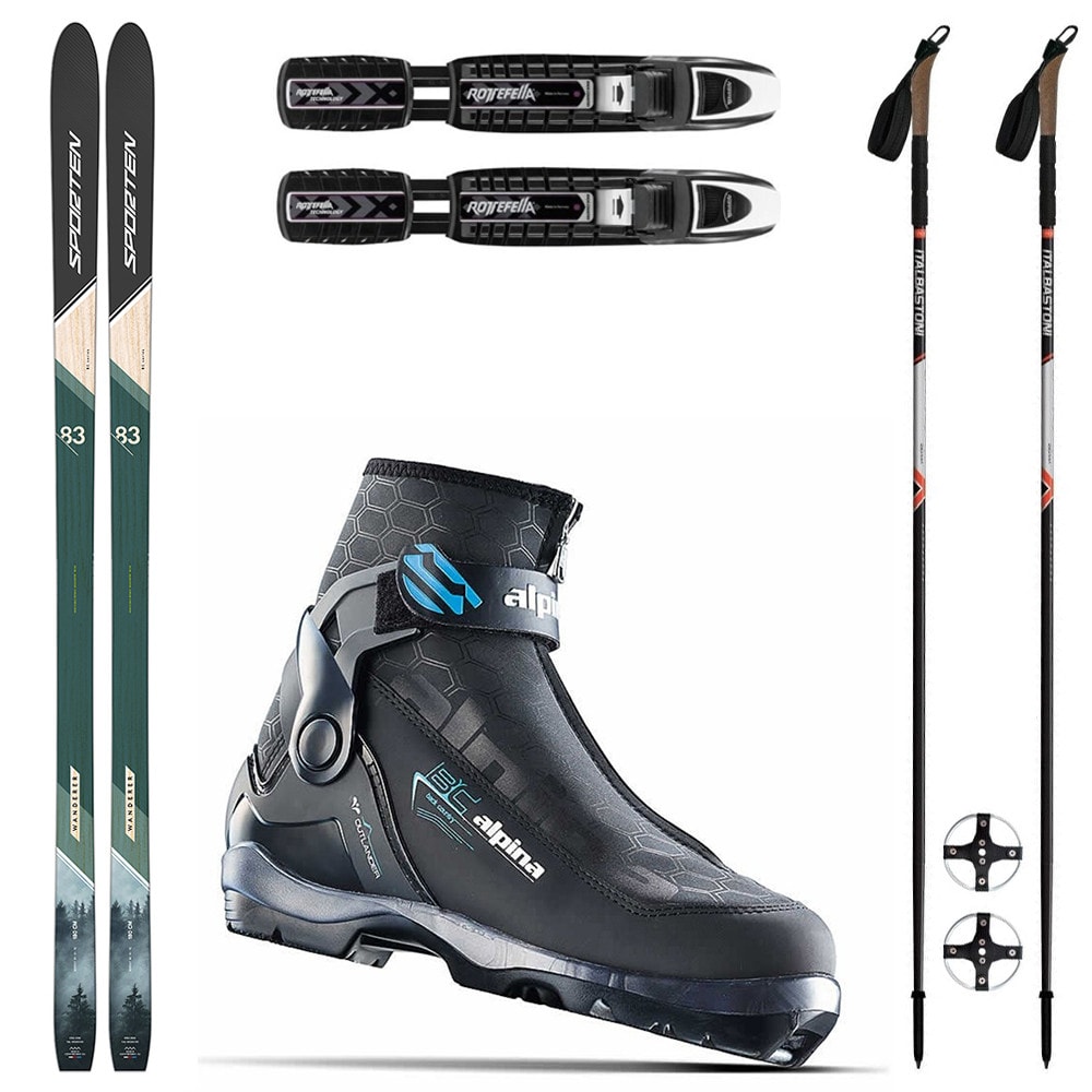 Backcountry set SPORTEN Wanderer SKIN so stúpacím pásom + viazanie + topánky Alpina Outlander Eve + palice - Backcountry sety - 1