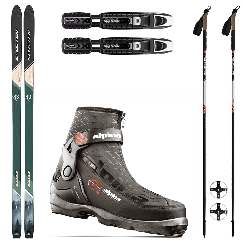 Backcountry set SPORTEN Wanderer SKIN so stúpacím pásom + viazanie + topánky Alpina Outlander + palice - Backcountry sety - 1