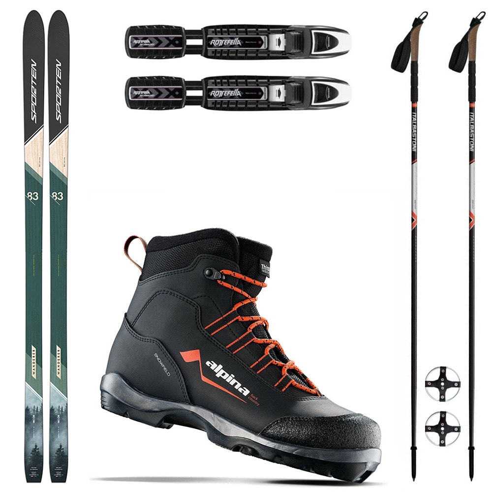 Backcountry set SPORTEN Wanderer SKIN so stúpacím pásom + viazanie + topánky Alpina Snowfield + palice - Backcountry sety - 1