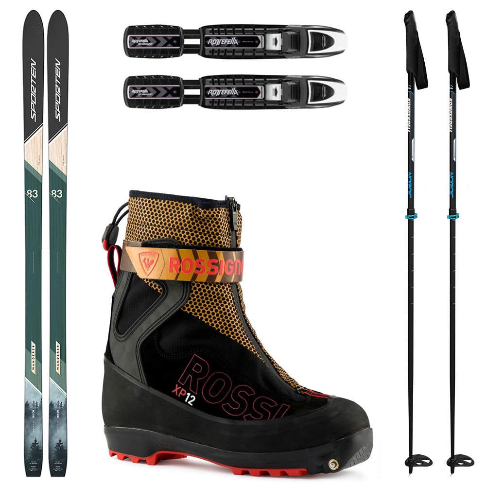 Backcountry set SPORTEN Wanderer SKIN so stúpacím pásom + viazanie Rossignol Xplore + topánky Rossignol + palice - Backcountry sety - 1